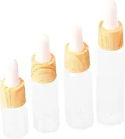 4pcs Essential Oil Glass Dropper Bottle Leakproof Travel Bottle for Aromatherapy Perfume DIY Handbag Suitcase