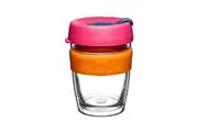 KeepCup LongPlay Reusable 340ml Glass Coffee Cup Travel Drink Water Mug Aura