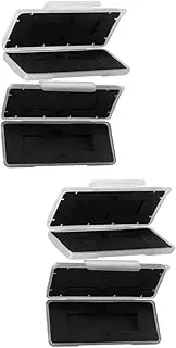 GAROZATION 2pcs Hard Drive Case Durable SSD Protection Box Shockproof and Carrying Case for Secure Storage of Drives Grey