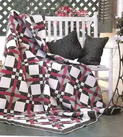 MEXICAN ROSE -- PATCHWORK, APPLIQUE & STRIP VINTAGE QUILT PATTERN