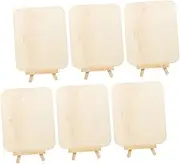 Beatifufu 6PCS Drawing Boards for Color Graffiti Board for Kindergarten Art Projects DIY Crafting and Display Lightweight Portable Natural Wood Design