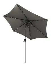 [Centra] Outdoor LED Light Beads Umbrella 3m in Grey