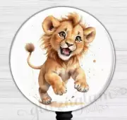 Baby Lion Badge Holder, Jumping Lion Badge Reel, Lion Cub Retractable 6580