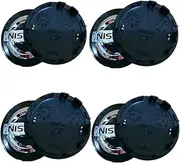 CMAOS 4PCS 54mm Black/Silver Car Refitting Wheel Center Hub Caps Cover Emblems Badge (Black -54mm)