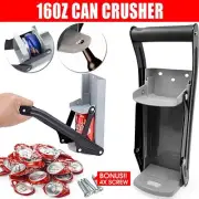 Aluminium Can Crusher Bottle Opener Wall Mount Soda Beer Cans Recycling Smasher