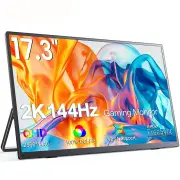 UPERFECT UGame J19 17.3 Inch 2560x1440 QHD 2K 144Hz Portable Monitor HDR Ultra Slim Design Full HD Gaming Display Type-C