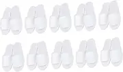 ASAKKURA Disposable Slippers Hotel Guest Slipper Indoor Slipper Breathable Comfortable White 10 Pairs