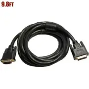 9.8FT DVI-D Dual Link 24+1 Pin Digital Video Monitor Adapter Cable Ferrite Cores