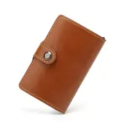 Anti-Scan Leather Aluminum Case Slim RFID Blocking Wallet ID Credit Card Holder for Cash Men