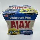Vintage 1959 AJAX Bathroom Cleanser 4 Pack Pink Cans W/ Chlorine Bleach 6oz Ea