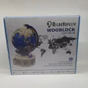 Micro Novelty Wooblock G1P-RE-M GLOBE 3D Motor Puzzle DIY Model Build, STEM