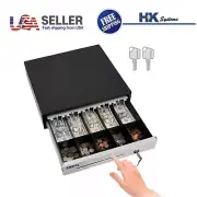 16" Heavy Duty Black Manual Push Open Cash Drawer, 5B5C