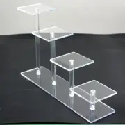 Acrylic 2-4 Tier Clear Display Stand Show Toy Car Action Figure Riser Shelf