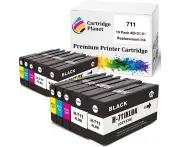 10 Pack (4BK,2C,2M,2Y) Compatible Ink for HP 711 for HP Designjet T100 T120 T125 T130 T520 T525 T530
