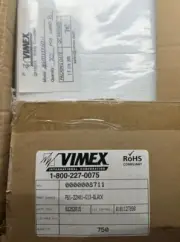 *New in Box of 750* Vimex PBS-22H01-G13 Black DPDT Momentary Switch