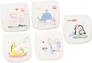 SECFOU 5pcs Baby Washcloths Muslin Bath Face Towel Reusable Baby Wipes for Newborns