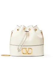 Valentino Garavani Mini Bucket Bag in Nappa with Vlogo Signature Chain