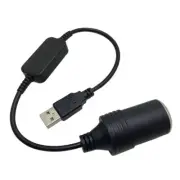 Portable Cigarette-Lighter Adapter with Long Cable Female Converter for Driving