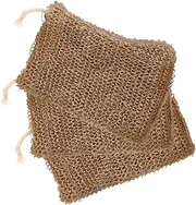 Minkissy Mesh Soap Holder Jute Bag for Soap Drying Pouches Reusable Strainer Bag Enhancer