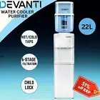 Devanti 22L Water Cooler Dispenser 6-Stage Filtration Hot/Cold Taps Top Loading