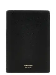 [Tom Ford] Tom Ford-Logo Passport Holder Lifestyle Nero-Uomo OS Black
