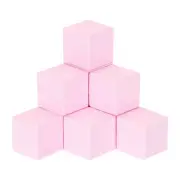 100Pcs Crafts Wooden cube Square Pink Natural Solid Wood Crafts Blocks