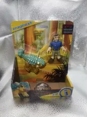 Imaginext Jurassic World Camp Cretaceous Ankylosaurus Dinosaur Bumpy & Ben New