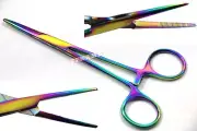 1 EACH 5.5" STRAIGHT Hemostat Forceps Locking Clamps Stainless Steel Set-RAINBOW