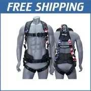 American Flag Safety Harness, 310lbs Capacity, OSHA Compliant for Professionals