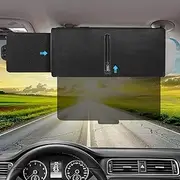 Sun Visor for Car, Universal UV400 Anti-Glare Polarized Sun Visor Extender for Right Seat, Car Adjustable Front/Side Sunshade Windshield Driving Visor Blocker with Polycarbonate Lens