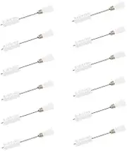 Jindizi Sewing Machine Cleaning Brush, 12 Pcs Double-Ended Sewing Brush Dryer Cleaning Brush Dollhouse Broom Dryer Lint Brush Sewing Dust Cleaning Brushes Swabs Nylon Slot White Household