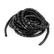 Spiral Tube Wrap Management Pipe Flexible Cord PE Polyethylene 6M/ 12mm/ Black