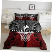 Basketball Kids Comforter Set Size,Geometric Basketball Full A-basketball 01