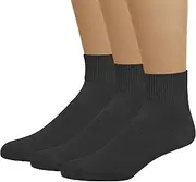 [EMEM Apparel] Classic Men's Diabetic Non-Binding Ankle Socks 3-Pack (Big and Tall Available)