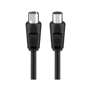 Goobay Antenna Cable (<70 dB) (M/F) for TVs/Receivers/Radios - Black