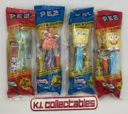 NEW 1990s SPONGEBOB SQUAREPANTS PEZ Dispenser Lot of 4