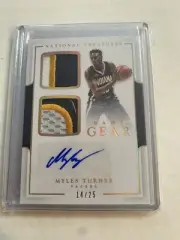 2016-17 National Treasures Myles Turner 3-Color Patch On Card Auto 11/25