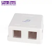在飛比找PChome24h購物優惠-PRO-BEST 桌上型資訊盒雙孔