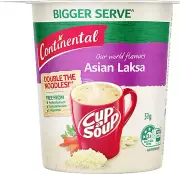 CONTINENTAL Cup-A-Soup Instant Soup/Meal Cup Asian Laksa with Noodles, 51G