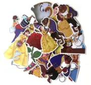Beauty and The Beast Themed Set of 18 Assorted Stickers Decal Set