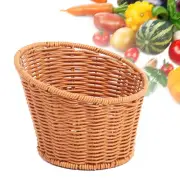 Woven Round Basket Vegetable Woven Bread Basket for Cabinet Decor