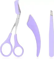 Eyebrow Scissors with Comb, Eyebrow Trimmer Scissors Eyebrow Razor Eyebrow Tw...