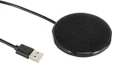 Desktop Omnidirectional Metal Microphone USB Plug and Play/nt Noise Reduction/High Sensitivity for Prof ional o Recording/Webcast/Video Conference(Black) Black One Size