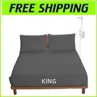 Luxurious King Grounded Fitted Sheet with Conductive Silver Fiber and Cord