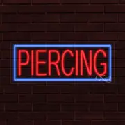 NEW "PIERCING" w/BORDER 30x12x1 INCH LED FLEX WINDOW/WALL INDOOR SIGN 30606