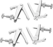 KAILIKETIY 4pcs Violin Fine Tuners for Strings Metal Adjusters for Cello Violin Parts Easy Replacement for Optimal Sound Quality Silver Musical Instrument Accessories