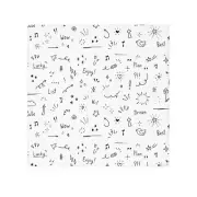 Motivational Face Towel - Cute Doodle Design, Inspirational Gift, Bathroom