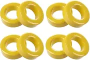 VENEKA 8 Pcs 33mm x 19mm x 11mm Yellow White Iron Core Ferrite Rings Toroid