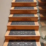 6 Pack Staircase Step Treads Rubber Indoor Outdoor Non Slip Floor Mats10X30 New