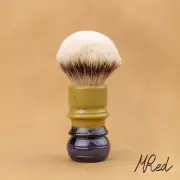 Mred Butterscotch & Black Precious Resin Silvertip 28mm Hmw Badger Hair
